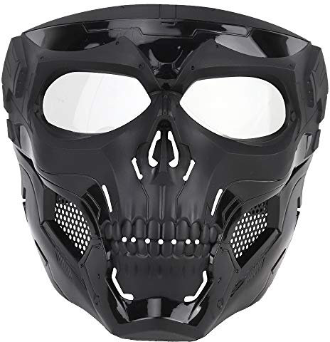 WarmHeartting Taktische Schädel Airsoft Maske Vollgesichtsschutzmaske Paintball CS Hockey Halloween Maskerade Cosplay Augenschutz Skeleton Maske für Outdoor Aktivitäten Party Filmrequisiten