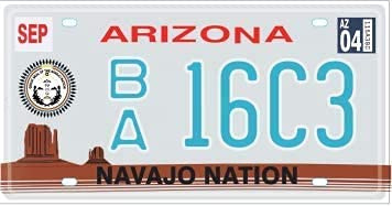 OPO 10 - Plaque D' IMMATRICULATION de Voiture USA - réplique en métal : Arizona (N4)