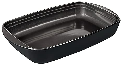 KUHN RIKON EASY Auflaufform aus Glas beschichtet 3.6L, gross, bleibt nichts kleben, einfache und schnelle Reinigung, backofenfest bis 240 Grad