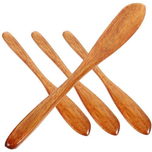 Housoutil 4stücke Butter Messer Handgefertigte Marmeladenmesser Hochwertigem Nussbaum Für Frühstück Käse Und Aufstriche Und Langlebig