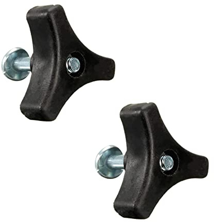 2 Pcs Mower Handle Bolts Wing Nuts and Bolts Triple Angle Handle Knobs Universal Handle Screw Kits Sturdy Nut Screw Bolt Replacement Parts for Lawn Mower Garden Tools