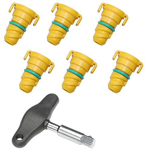 DPTOOL Ölablassschraube mit Dichtring Entfernung, 7 Stück, kompatibel mit Ford F150 Mustang Bronco Edge Lincoln Explorer 2.7, 3.0, 3.5, 5.0 KX6Z6730B FT4Z-6730-A BC3Z-6730-A mit Öl
