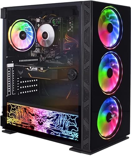 Veno Scorp Gaming pc – intel I7 3770 – 3.4 GHz, 16GB DDR3 – GTX 1650 4GB Graphic card, 256GB NVME SSD + 1TB HDD, Windows 11, Wi-Fi NEONZILLA ARGB Gaming Case (Renewed)