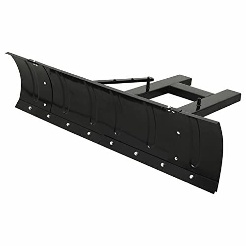 ADWOA Spazzaneve per Muletto 150x38 cm Nero,Pala da Neve con Ruote, Regolabile in Altezza