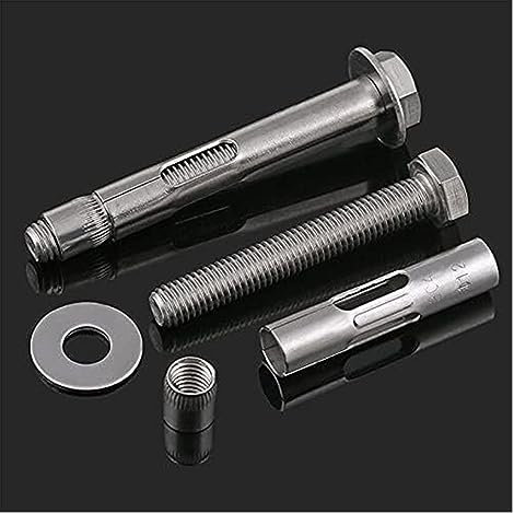 Ankerbolzen, Dehnhülsen-Ankerschraubenbolzen, Dehnschraube aus Edelstahl 304, Hebe-Dehnschraube extern (1 Stück) (Länge: 60 mm, Größe: M10) (Farbe: 80 mm, Größe: M12) (Farbe: 90 mm, ( Color : 100mm ,