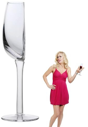 Mezzo Bicchiere da Vino Rosso – Calici da Vino di Cristallo – 140 ml – Bicchiere da Vino Rosso Trasparente – Bicchiere da Vino Riutilizzabile con Manico Lungo – Flessibile Mezzo Bicchiere da No