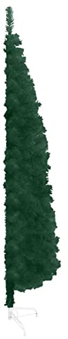 Homgoday Árbol de Navidad Artificial para Esquina,Árbol de Navidad 120cm/150cm/180cm/210cm/240cm, de PVC difícilmente inflamable, Montaje rápido, Plegable, Incluye Soporte de Metal Verde 180 cm