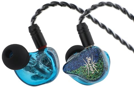 LINSOUL Kiwi Ears Forteza In Ear Monitor, 1BA + 2DD HiFi-Kopfhörer mit Kabel, Gaming-Kopfhörer, Hybrid Driver IEM Earphones Kopfhörer, mit abnehmbarem IEM Kabel für Musiker und Gamer (Blau)