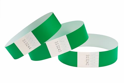 CINTAPUNTO Einlassbändchen Papier Green, Eintrittsbänder 100 Stück | Einlassbänder - Festival Armbänder - Party Bändchen Einlass Eintritt - eintrittsbändchen - Bänder Club - Wristband