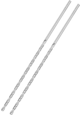 TA-VIGOR 2Pcs 3.2mm Extra Long Twist Drill Bits 160mm HSS Straight Shank | High Speed Steel Spiral Drill Bits for Wood, Metal, Aluminium and Plastic