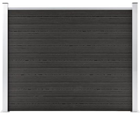 Hardware, Zäune & Barrieren, Zaunpaneele, Zaunpaneele, WPC, 180 x 146 cm, Grau