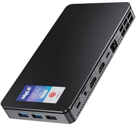 MeLE Overclock4C Mini-PC, N300 16GB 512GB, HDMI USBC Triple 4K | Core i3 N300 bis zu 3.8GHz, 16GB Arbeitsspeicher, 512GB PCIe 3.0x4 SSD, Dual-HDMI 4K, Vollwertiger USB-C, Wi-Fi 5, BT5.1