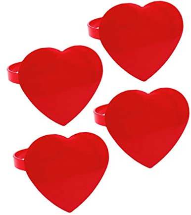 BUGUUYO Servietten in Herzform Zum Valentinstag 4er-Set Dekoration Für Partys
