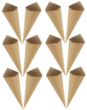 HOUDERCO 60piezas Conos De Papel Para Confeti De Conos De Pétalos Para Fiestas Bodas y Celebraciones Almacenamiento Espacioso Para Confetti Flores y Dulces