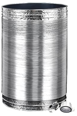 PXAMORTEL Conduit flexible en aluminium, tuyau flexible de ventilation en aluminium à 2 couches pour sécheuses, hottes de cuisine CVC, différentes tailles (4 m, 160 mm)