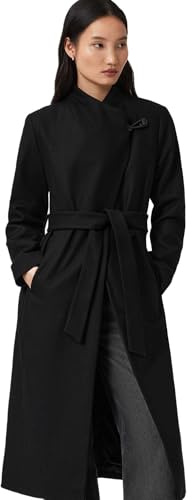 AllSaints Women's Riley Coat Black Size UK 10/US 6