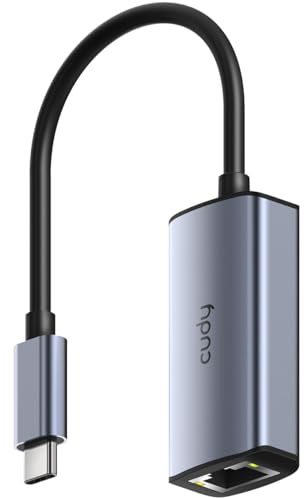 Cudy USB-C to 2.5 Gbps Ethernet Adapter, Wired Network Adapter, Aluminum RJ45 2500Mbps Thunderbolt LAN Adaptor, Compatible with Laptop, Phone, Tablet etc., UE25C