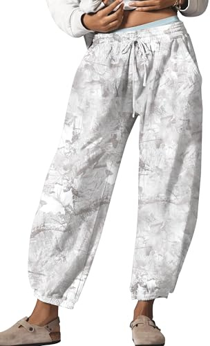 Ziesexy Camo Sweatpants Women Casual Y2k Maple Leaf Print Lounge Pants Baggy Drawstring Joggers Pant Trousers
