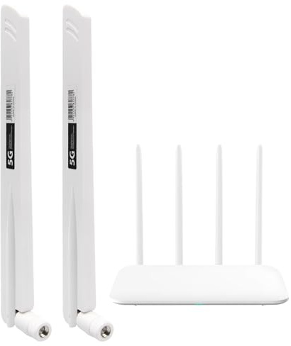 2 Pcs 5G 4G LTE Antenne, Signal Gain 18dBi Signalverstärker SMA TS9 Stecker, WiFi GSM Antenne 600-6000MHz Kompatibel mit Bluetooth WLAN Routern FPV Kameras, Geeignet für Den Einsatz zu Hause im Büro