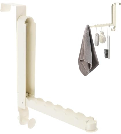 Stendino Per Porta Pieghevole - Design Con Asta Retrattile, Portasciugamani Da Posizionare Sopra La Porta | Portabiancheria Estensibile, Asciugatura Verticale Per Asciugamani, Vestiti, Pic