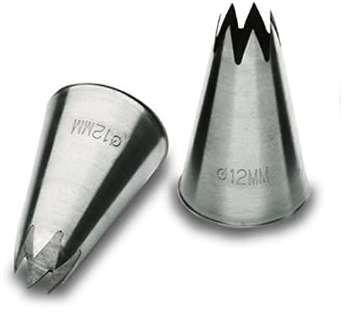 Lacor 68934 - Pack 6 Boquilla Estrella Acero Inoxidable 15cm - Cocina | En acero inoxidable, para un uso práctico y profesional en cocina; ideal para cocina profesional y uso diario en casa