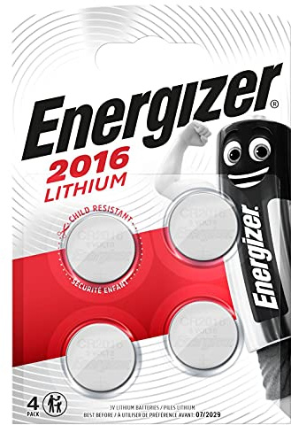 Energizer - Pack de 4 pilas especiales CR2016, una pila para una necesidad, sin mercurio añadido y potencia para dispositivos pequeños