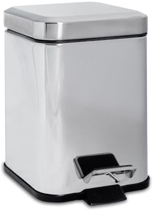 Harbour Housewares Square Badezimmerpedalbehälter - 3L - Chrom