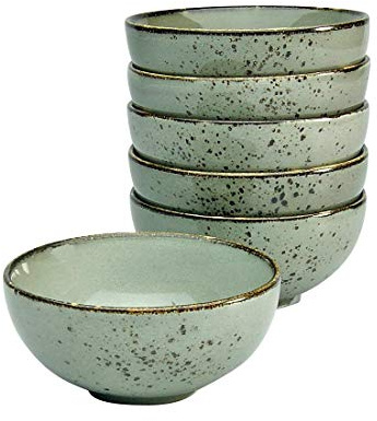 Creatable, 22078, Serie Nature Collection, 6-teiliges Geschirrset, Dipschale aus Steinzeug, spülmaschinen- und mikrowellengeeignet, Qualitätsproduktion