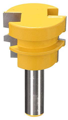 Yakamoz 1/2 Inch Shank Medium Reversible Glue Joint Router Bit Woodworking Chisel Cutter Tool | 1-1/2 Inch Diameter, Carbide-Tipped