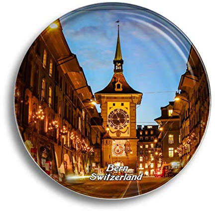 Kühlschrankmagnet Schweiz Uhr Turm Bern Glasmagnete für Kühlschrank Souvenirs Niedlicher Kristallmagnet Dekor für Whiteboard Büro Zuhause Geschenk