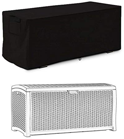 Teochew Couvercle De Boîte Rangement,Housse Pour Coffre Rangement, Housse Protection Banc Imperméable Couverture Caisse Stockage Jardin/Malle Rangement