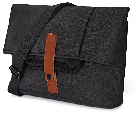 DORRISO Mode Umhängetasche Herren Schultertasche Wasserdichtem Oxford Tuch Schultertaschen Männer Casual Reise Schultertasche Kuriertasche Schwarz
