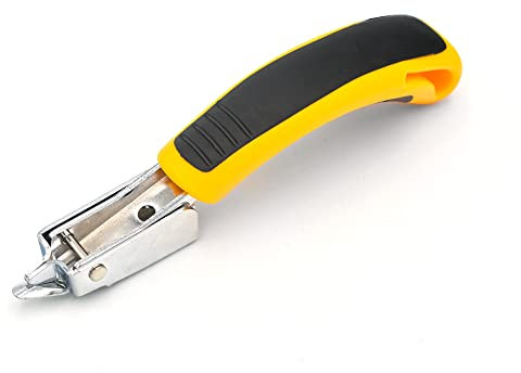 GEARLINTON Heftklammerentferner, strapazierfähig, für Polstermöbel, Heftklammer, Heber mit ergonomischem Griff zum Entfernen von Nägeln in Möbeln, Teppichboden, Karton, Gelb