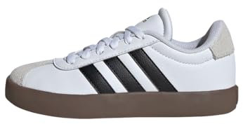 adidas VL Court 3.0 Shoes Kids Schuhe, Cloud White/Core Black/Grey One, 36 2/3 EU