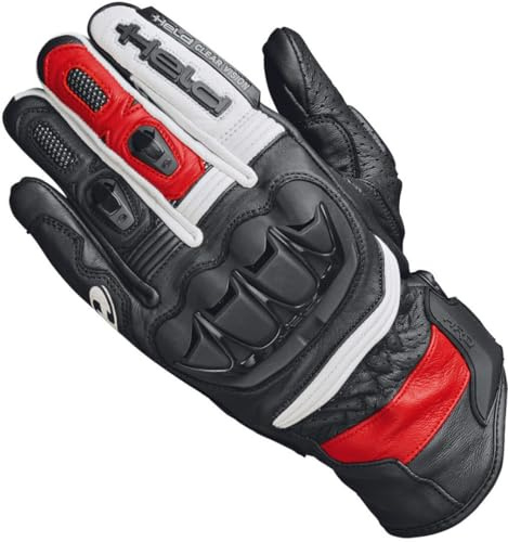 Held Misawa Motorrad-Handschuh Schwarz-Weiß-Rot