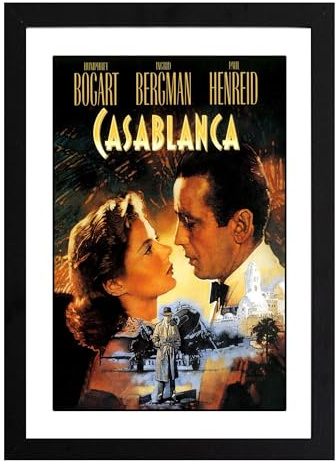 The Classic Casablanca Film-Kunstdruck, gerahmt, A5