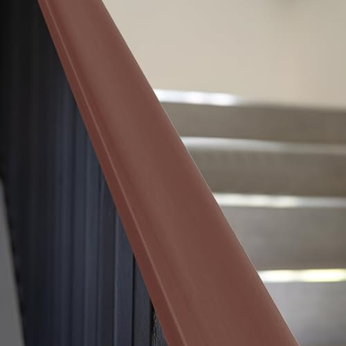Corrimano in PVC, corrimano per scale, corrimano in plastica, battiscopa cucina, corrimano per gomma, ringhiere per scale, marrone (marrone 2 m)
