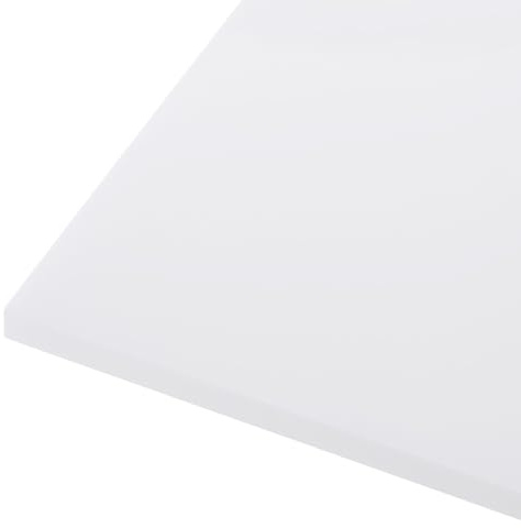 Rebower 1219 x 610 x 6mm Plaque En HDPE, Plaque En Polyéthylène Haute Densité Planche À Découper Bloc Solide Blanc, [pour Marine, DIY, Sol Maison]