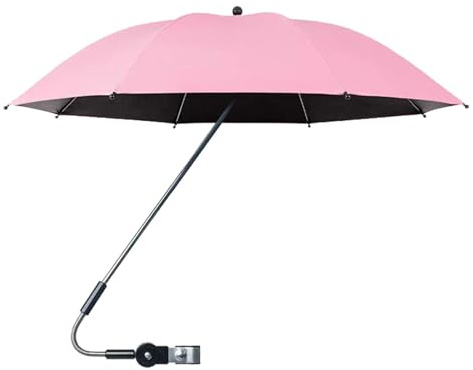 Sombrilla para cochecito de bebé | Paraguas extra grande con protección UV para cochecito con abrazadera | Protección UV de 360° impermeable Parasol Capota para cochecito de bebé con abrazadera