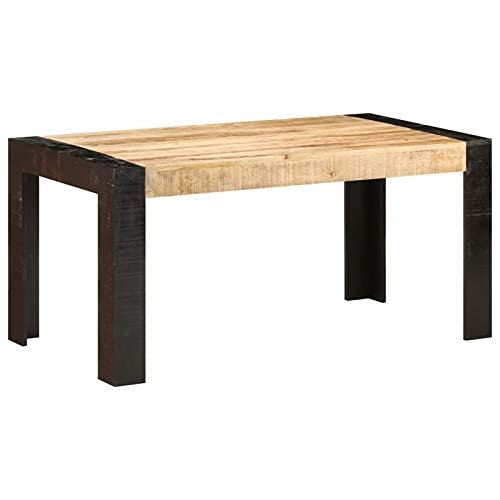 ShGaxin Esstisch, Esszimmertisch, Baumkantentisch, Dining Tables, Esszimmermöbel, Küchentisch, 160x80x76 cm Massivholz Mango