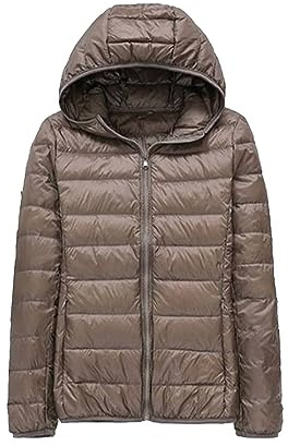 Giacca Donna Trapuntino Leggeri Piumino 100 Grammi Ripiegabile Imbottito Piumini con Cappuccio Invernale Antivento Taglie Forti Cappotto da Donna Mezza Stagione Antivento Giacconi Imbottiti Slim