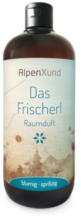 AlpenXund Raumduft Das Frischerl, Duftrichtung Blumig-Spritzig, Diffuser-Nachfüllpackung 500ml