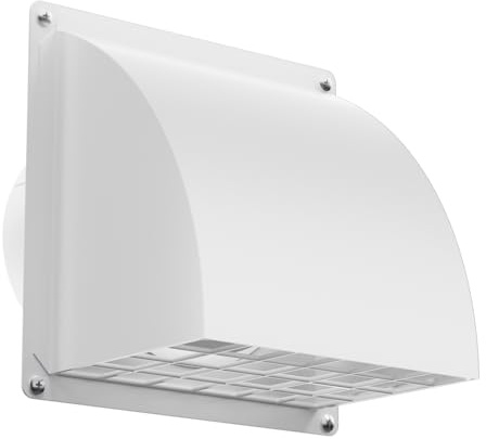 HG Power Rejilla Ventilación 100mm Rejilla Ventilacion Regulable Menor Ruido Rejilla Ventilacion Horno, para Campana de Cocina, Blanco