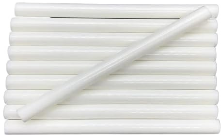 NGNKMPMCTK 30 Barras de Pegamento termofusible Blancas de 7 mm for Pistola de Pegamento eléctrica, reparación de Audio de Coche, Manualidades, sellador Adhesivo.