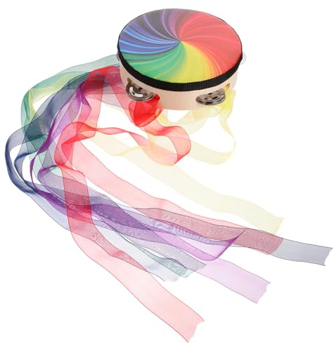 Milisten Handtrommel Tamburin Mit Bändern 6 Zoll Percussion Instrument Für Tanzaufführungen Kinder Party Musikinstrument