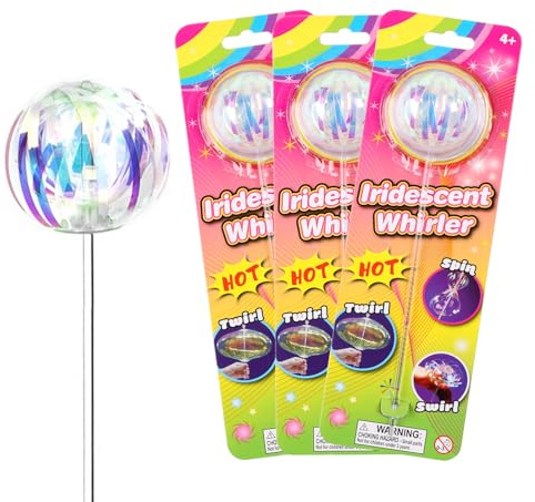 Rainbow Twirler,3 Stück Magic Rainbow Spinner Twirler Stick,Bunte Wirbel magischer Party-Bubble-Zauberstab,Coole Tanzrequisite für magische Momente,Kinderspielzeug für Party Freizeit Innen Draußen