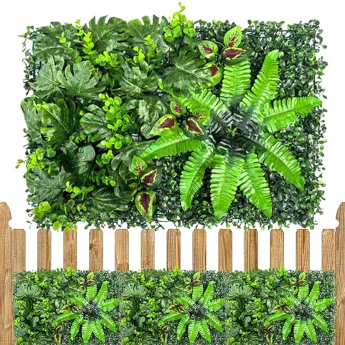 YNPQTDS Panel De Pared Artificial | Pantalla De Privacidad Para Cerca,Panel De Pared Verde Artificial,Para Boda Interior Exterior Jardín Centro Comercial Café