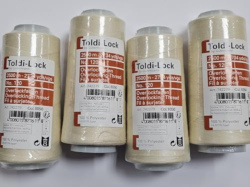 Overlock Gütermann Toldi No. 120, 2.500m 4 Konen 1050 creme
