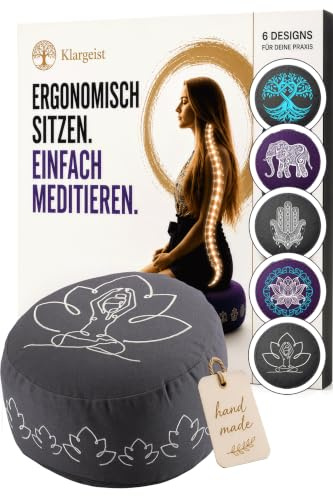 Meditationskissen | Yoga Kissen | Yogakissen | Lotusmeditation Anthrazit | Zafu | Zafu Sitzkissen | Zafu Kissen Zen | Lotusmeditation Anthrazit