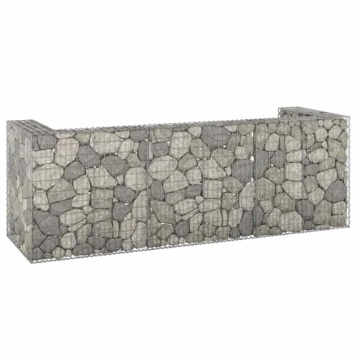 Lumanois Gabbione per Bidoni in Acciaio Zincato 325x100x110 cm,Casa e Giardino,Forniture domestiche,Accessori per contenimento rifiuti,Strutture per contenitori rifiuti,42.65kg-151301